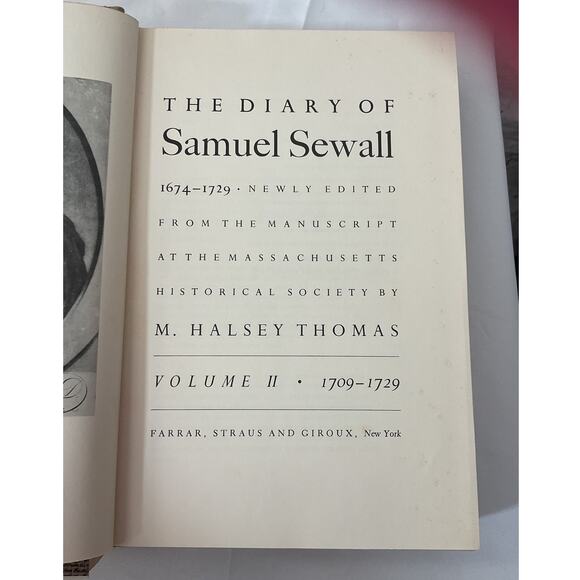 1936 The Diary Of Samuel Sewall Vol 1 & 2 Set - Picture 7 of 9